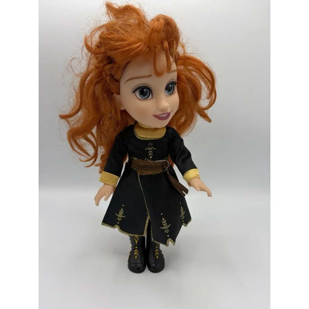 Disney Frozen 2 Anna Travel Adventure Toddler Doll Black Dress & Boots 14